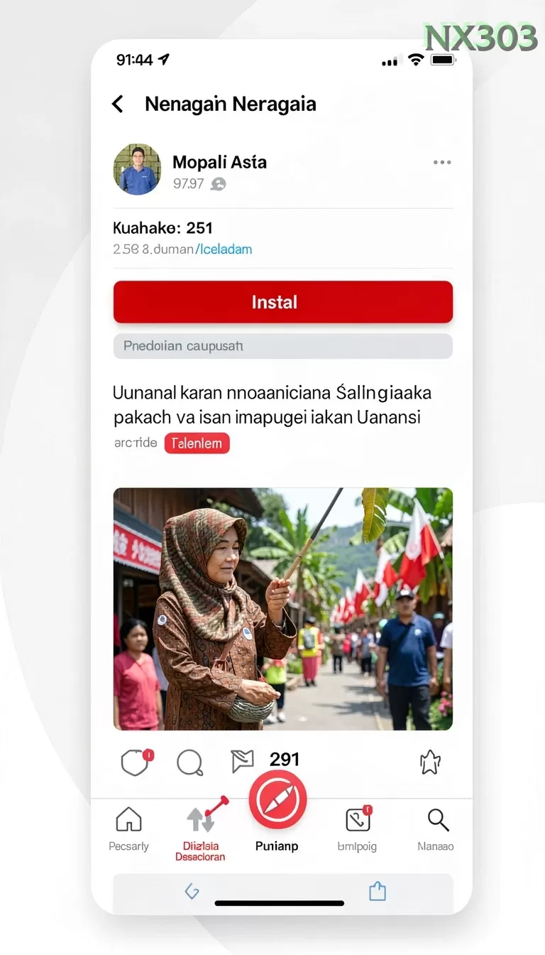 Cuplikan layar ELANG178 — menu navigasi